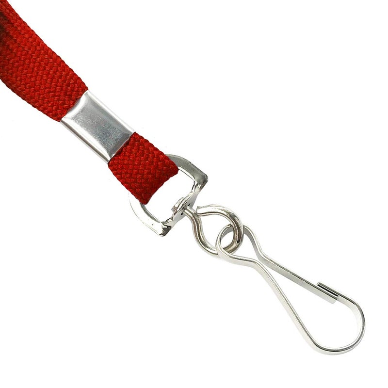 Bird Fiy Lanyards Safety Red Lanyards Neck Flat Premium Breakaway Badge Lanyard with J-Hook for ID Nametag Badge Holder (Red, 25 PCS) - Image 4